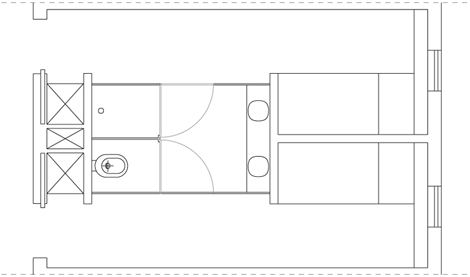 Jugendherbergszimmer Grundriss