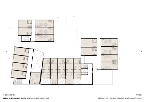 Schwarzer Block Grundriss