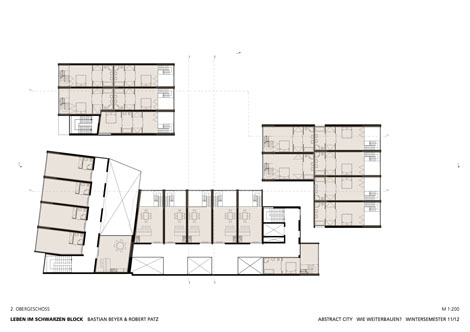 Schwarzer Block Grundriss