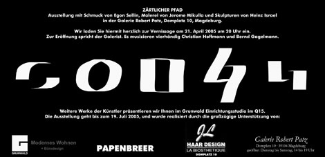 Gruppenausstellung Heinz Israel Jerome Mikulla Egon Sellin