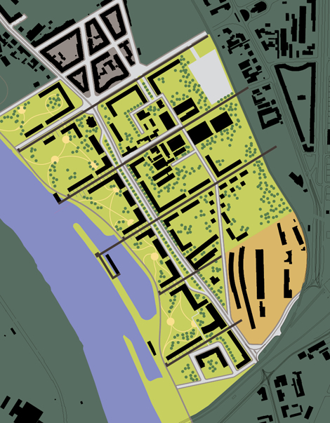 Städtebauliches Konzept Leipziger-Vorstadt Schwarzplan